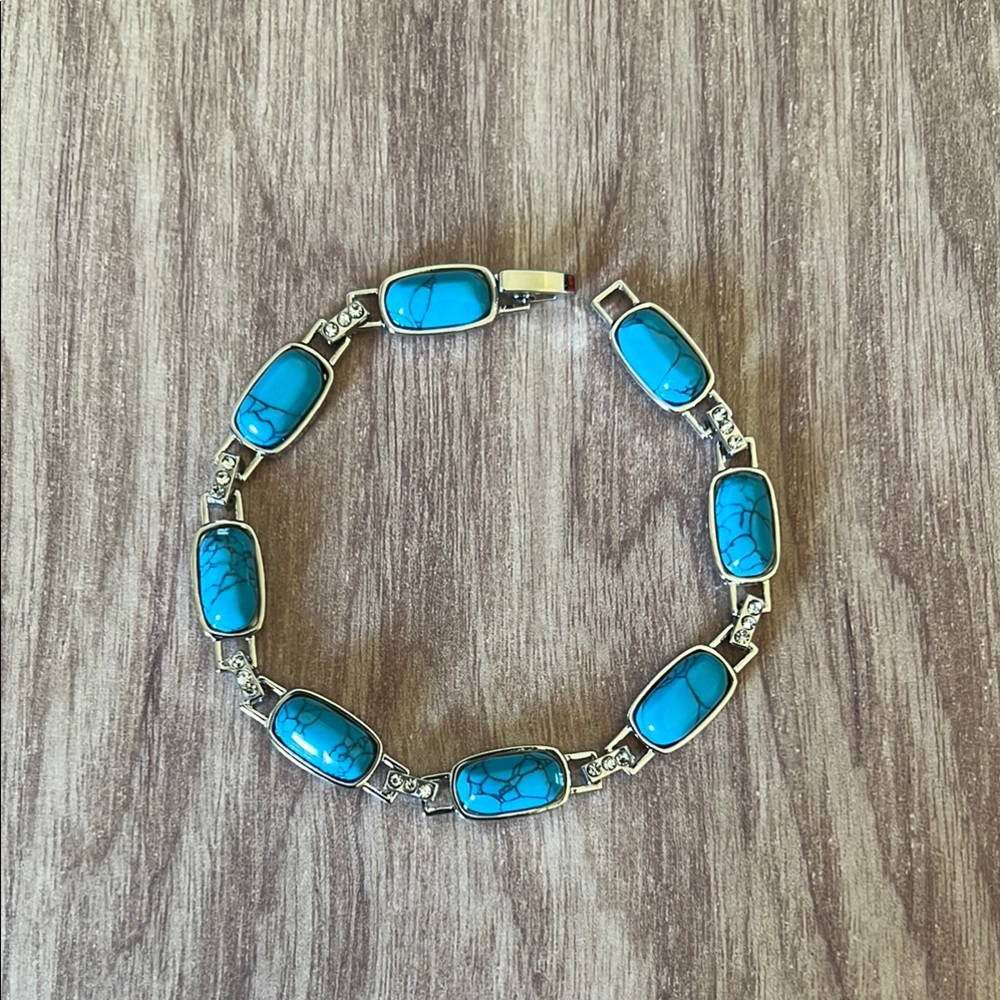 Howlite Silver Bracelet